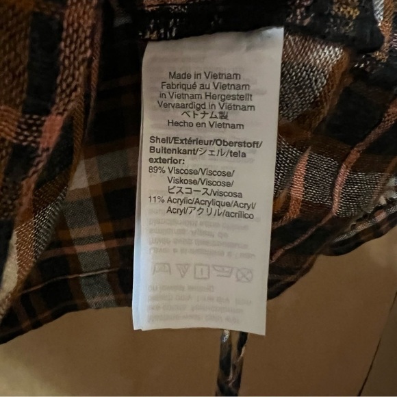 Madewell | Plaid Gauze Double-Tie Wrap Top Blouse Size M - Picture 14 of 15